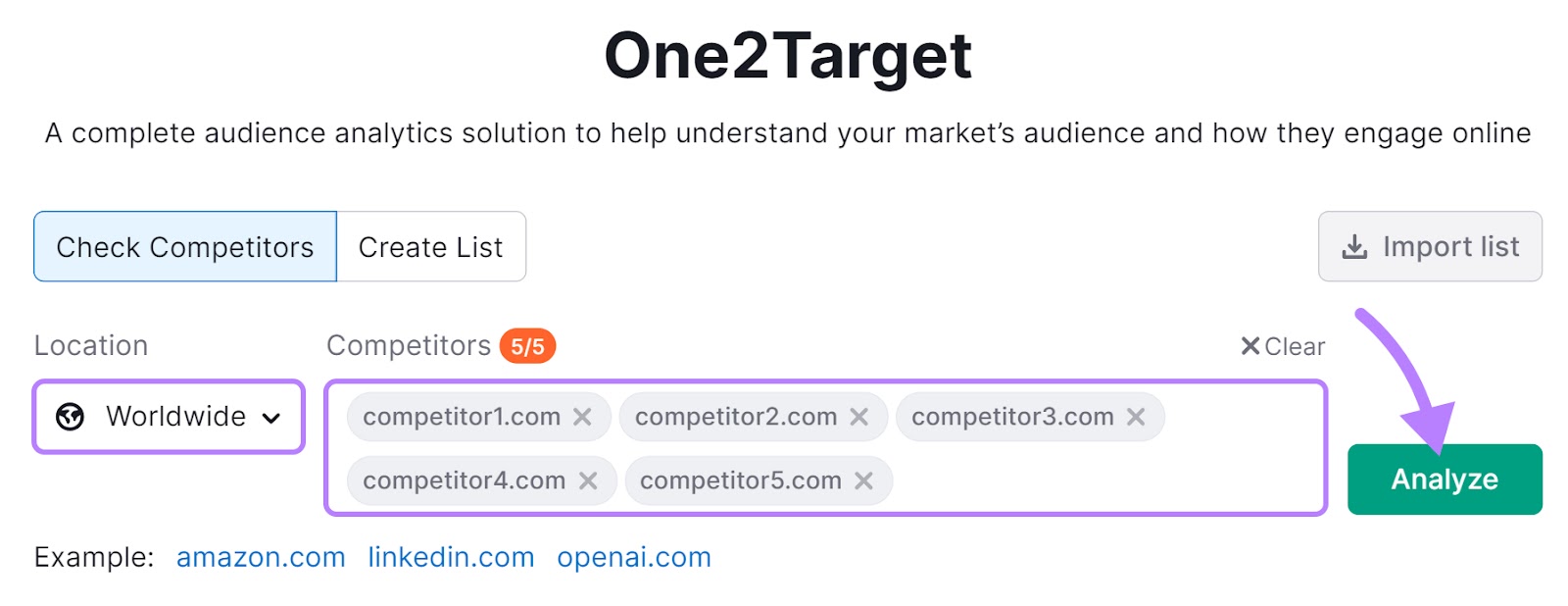 One2Target tool