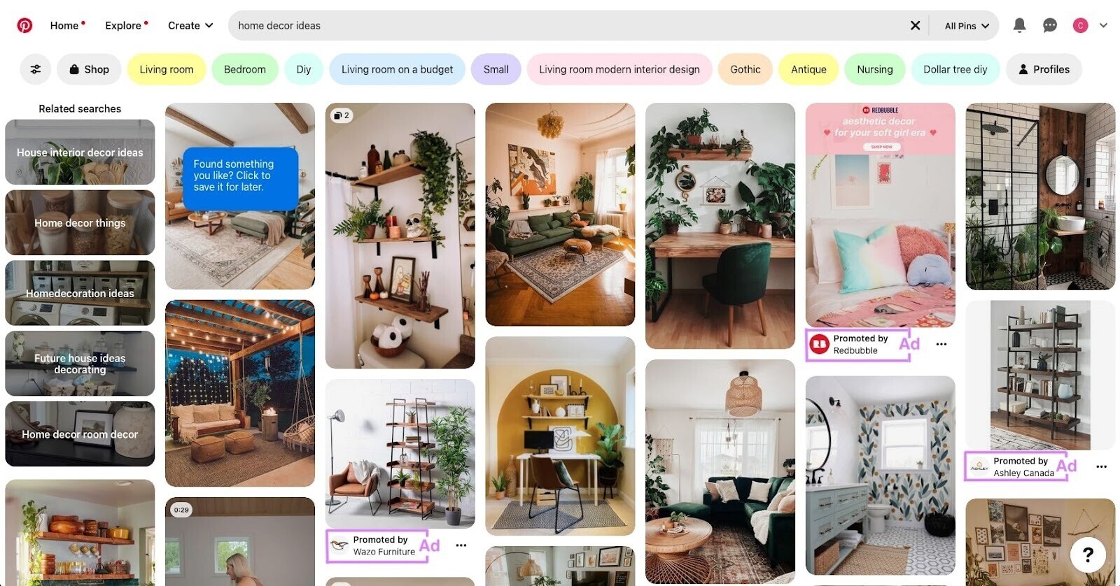 an example of a few Pinterest ads