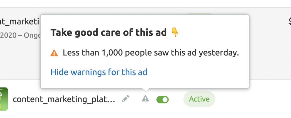 Facebook ads issues - Fewer than 1,000 people saw your ad