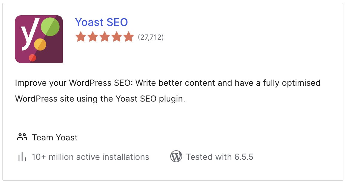 Yoast SEO plugin overview