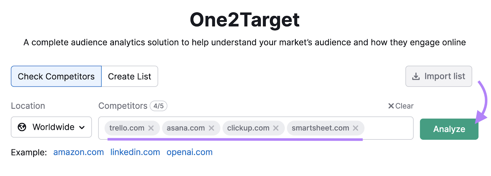 One2Target tool search