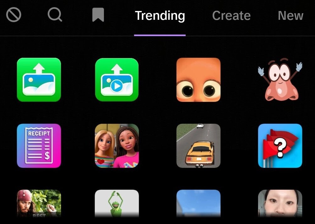 TikTok’s trending effects in the app
