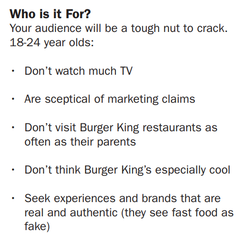 Burger King brief