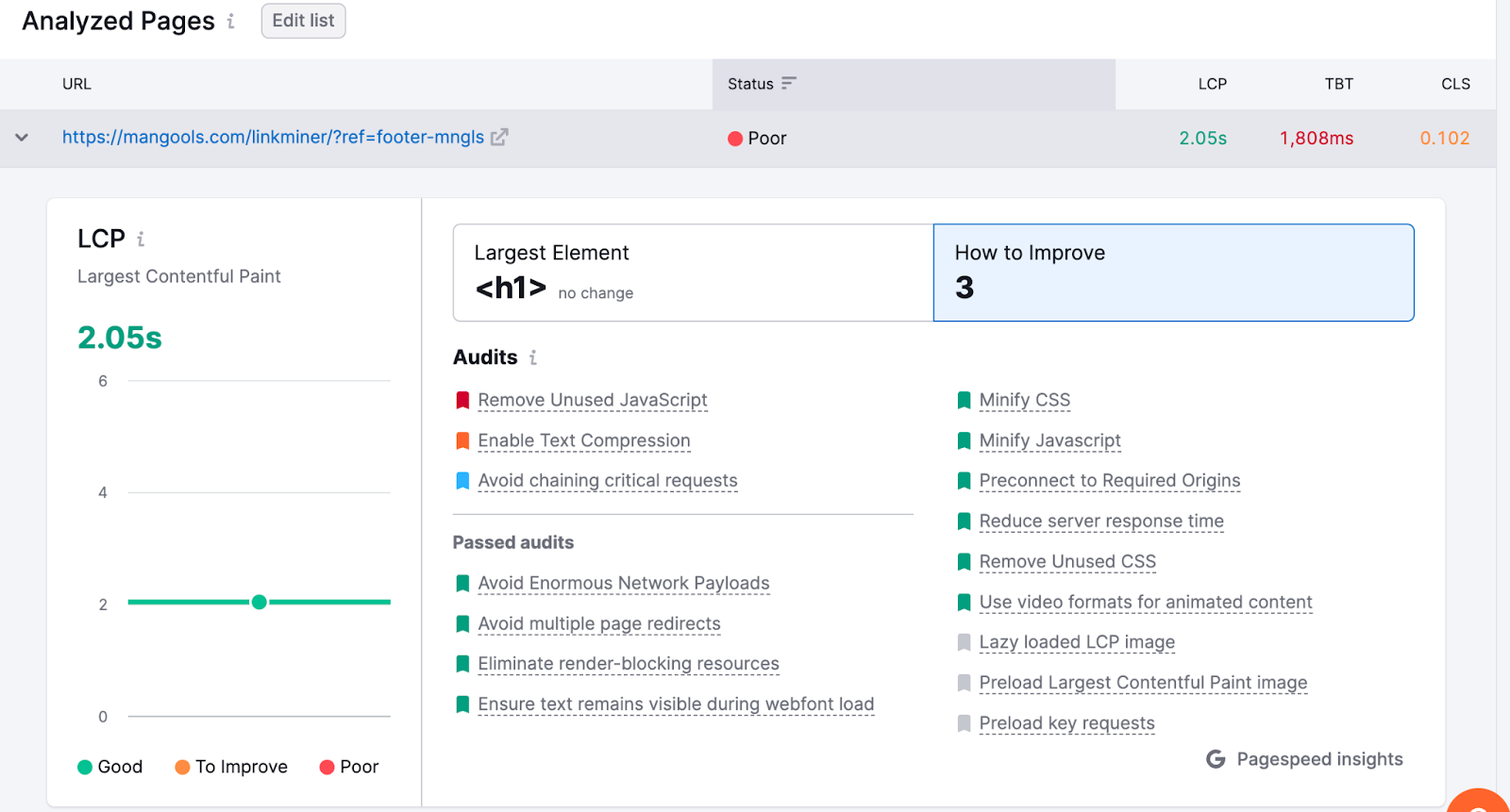 Tips on how to improve page's performance