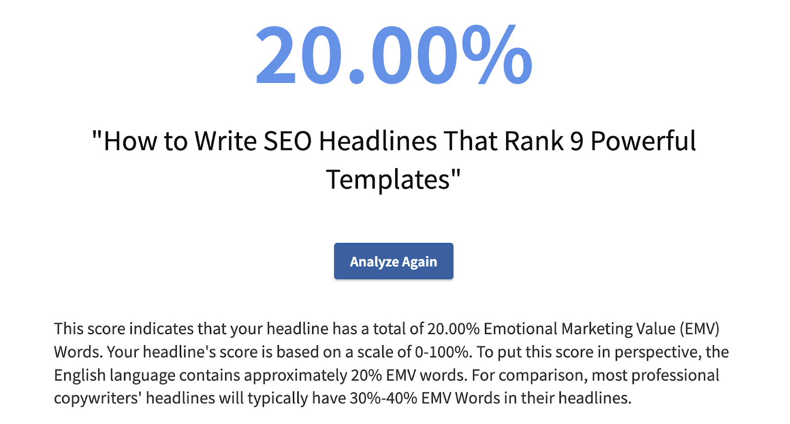 Headline Analyzer tool