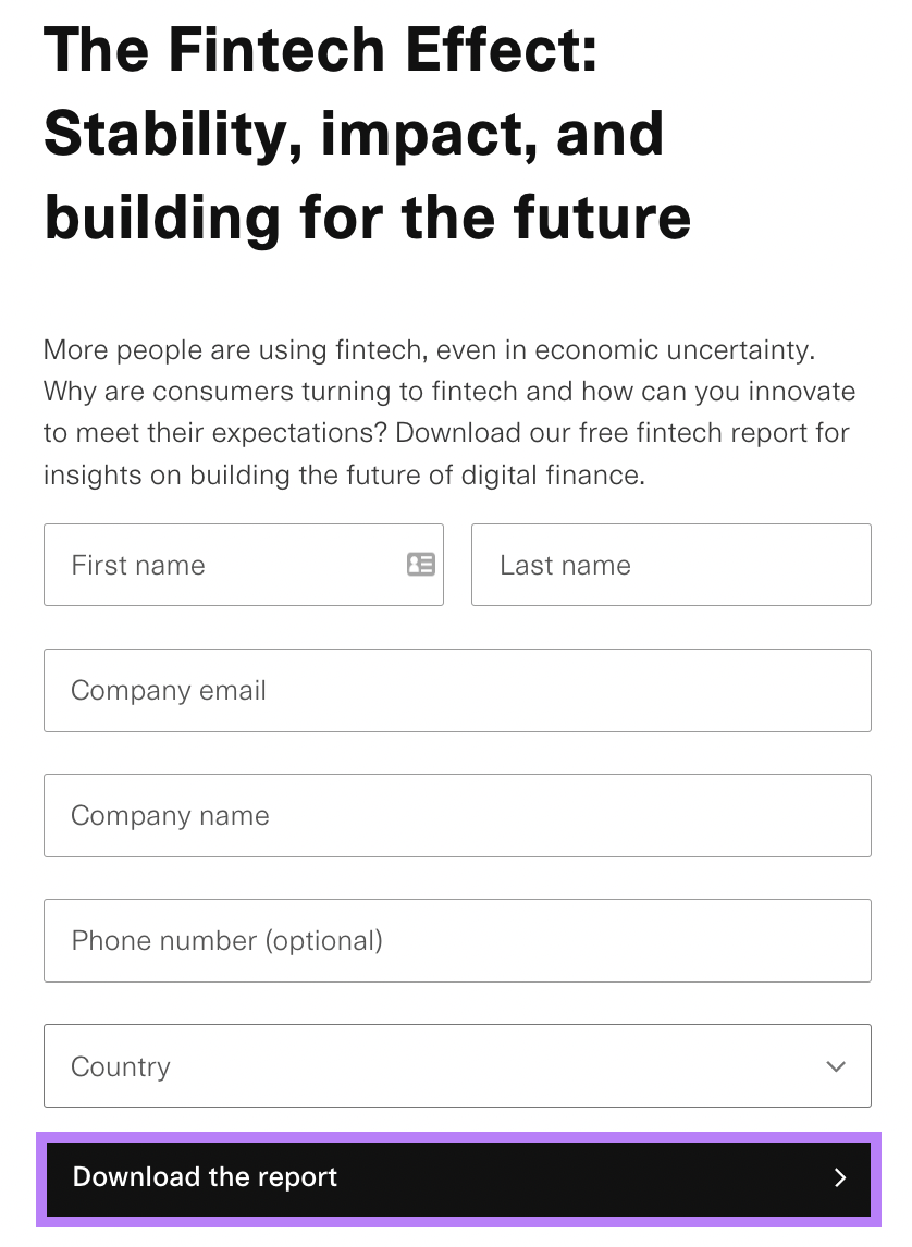 Plaid's form for gated content