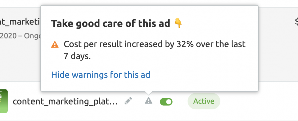 Facebook ads issues - Increased cost per result