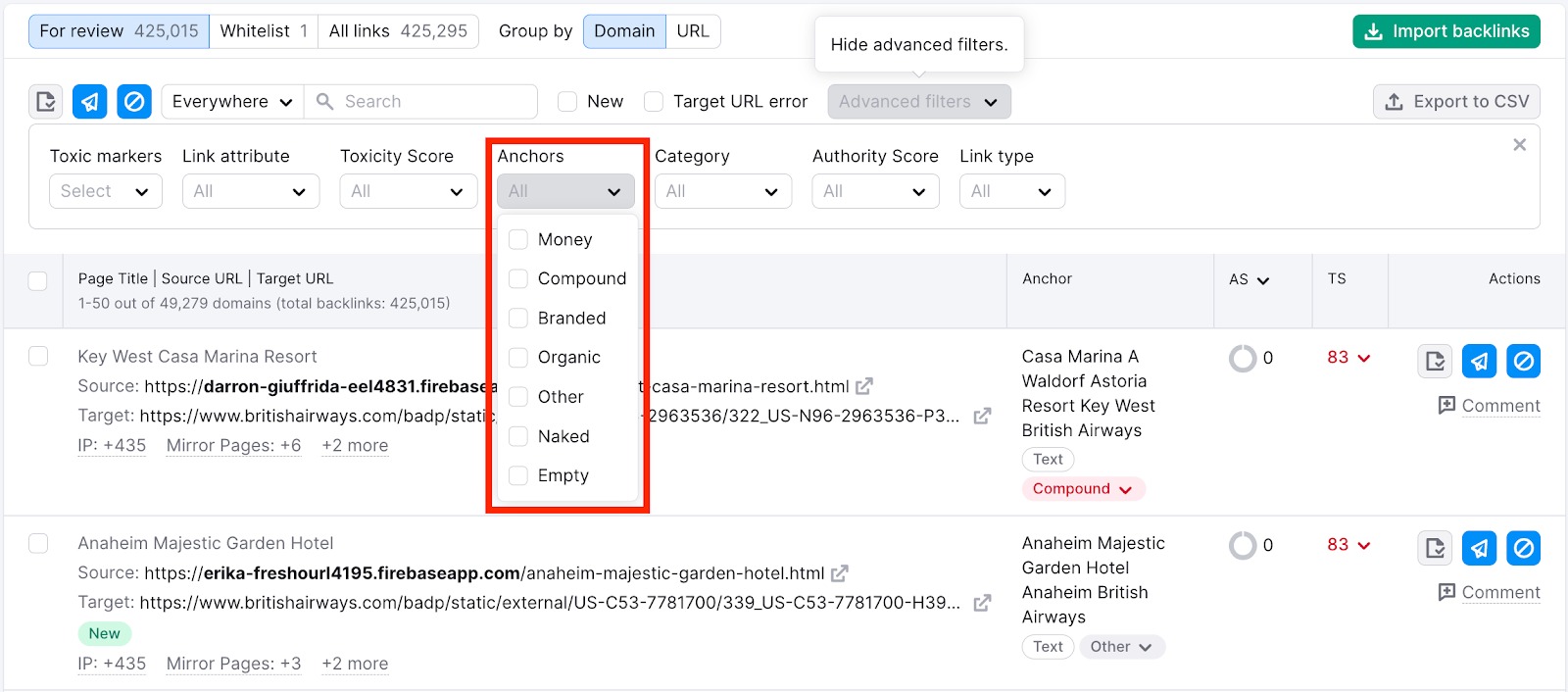 About Anchor Texts in Backlink Audit image 1