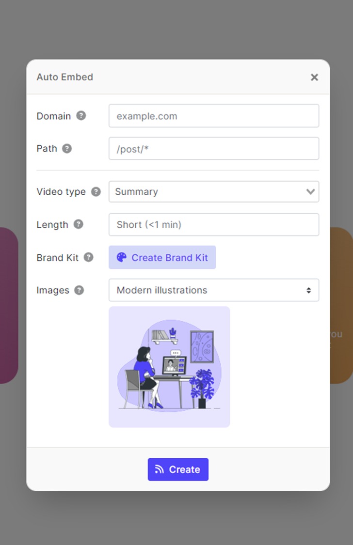 The auto-embed automation feature in AI Video Marketing Automator.