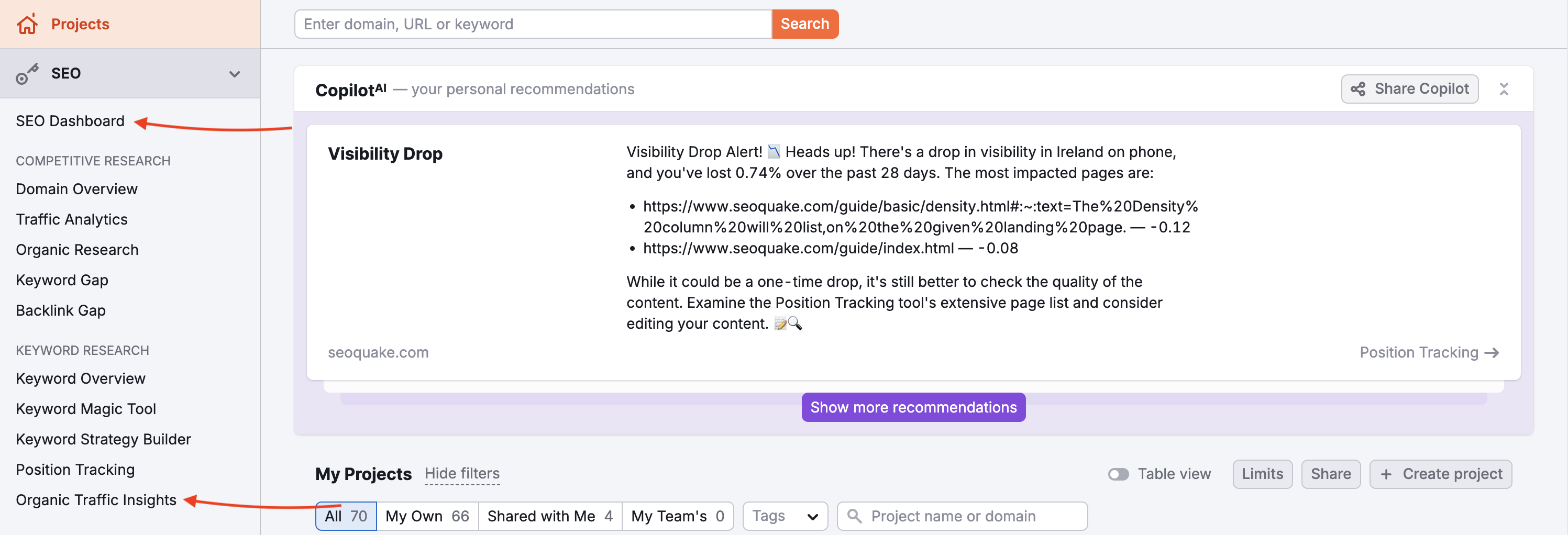 Configuring Organic Traffic Insights image 1